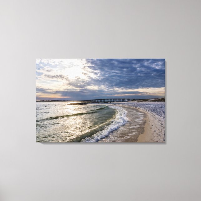 Destin Florida Evening Waves Canvas (Front)
