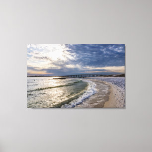 Destin Florida Evening Waves Canvas Print