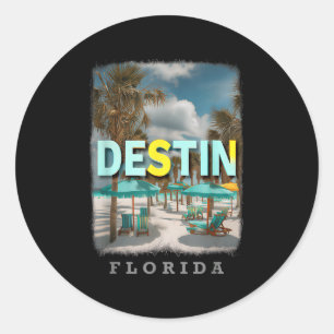 Destin Florida Fl Beach Paradise Sd533 Classic Round Sticker