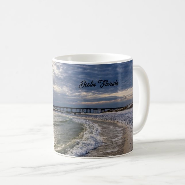 Destin Florida Soirée Vagues Classique Mug (Devant droit)