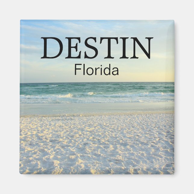 Destin Florida sugar sand beach sunset magnet (Front)