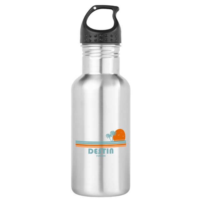 Destin Florida Sun Palm Trees 532 Ml Water Bottle (Front)