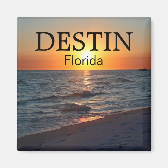 Destin Florida sunset over the gulf Magnet (Front)