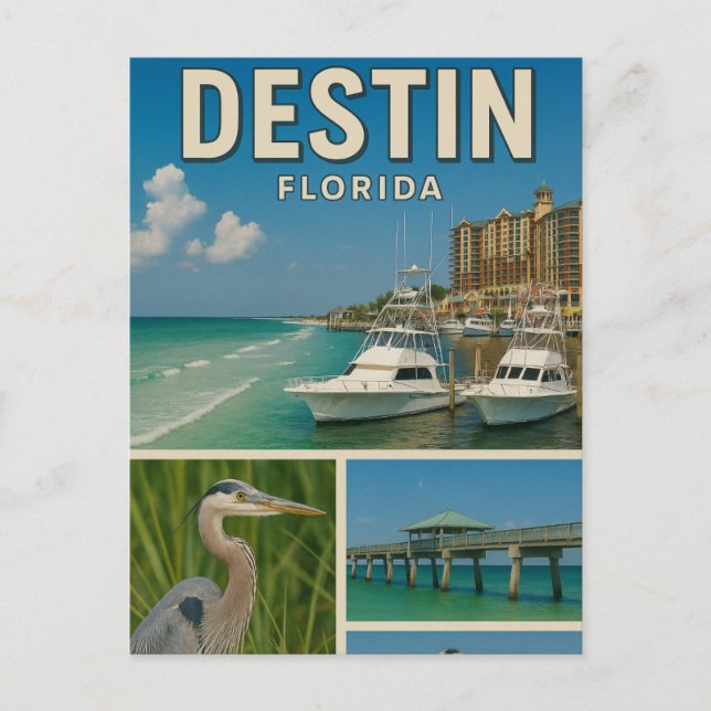 Destin Florida Travel Postcard (Front)