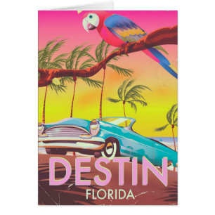Destin Florida USA affiche de voyage vintage.