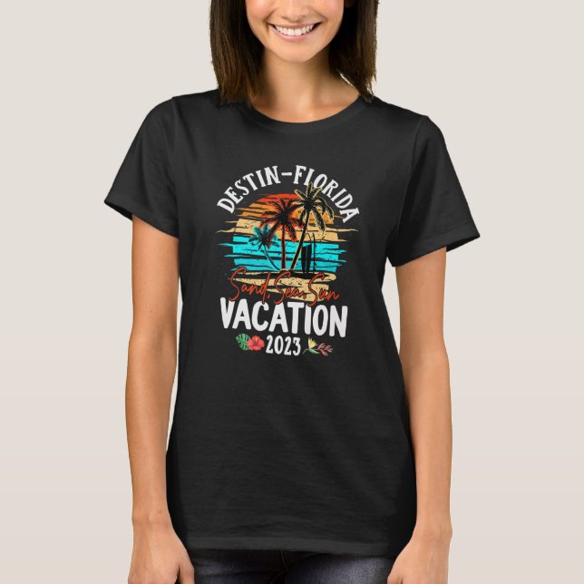 Destin Florida Vacation 2023 Matching Family Group T-Shirt (Front)