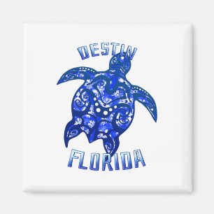 Destin Florida Vacation Tribal Turtle Magnet