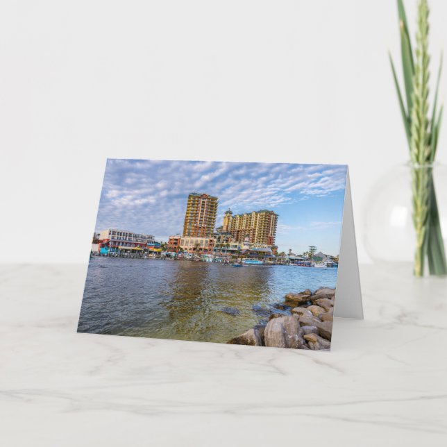 Destin Harbour Boardwalk Greeting Card (Front)