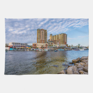 Destin Harbour Boardwalk Kitchen Towel