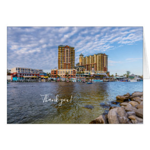 Destin Harbour Boardwalk Thank You Card
