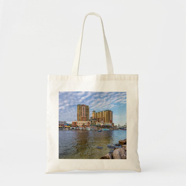 Destin Harbour Boardwalk Tote Bag (Front)
