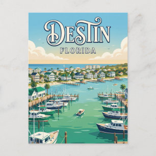 Destin Harbour Boardwalk USA Postcard