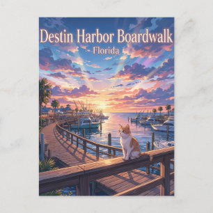 Destin Harbour Boardwalk USA Postcard