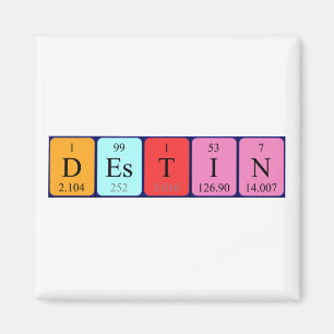 Destin periodic table name magnet