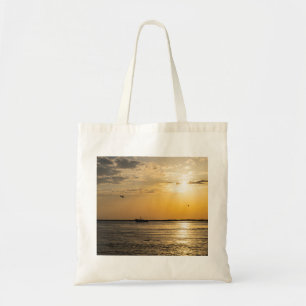 Destin Sunset And Helicopters Tote Bag