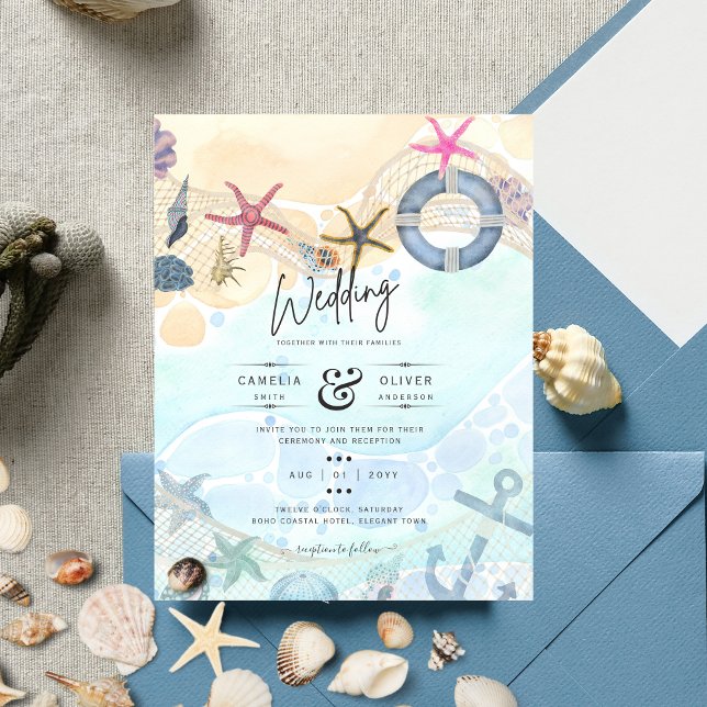 Destination Beach Wedding Coastal  Flyer (Creator Uploaded)