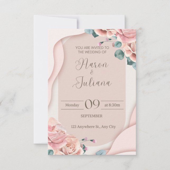 Destination Beach Wedding Invitation (Front)
