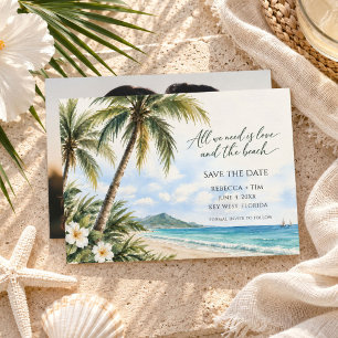 Destination Beach Wedding Photo Save The Date