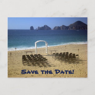 Destination Beach Wedding Save the Date Postcard 2