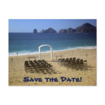 Destination Beach Wedding Save the Date Postcard 2