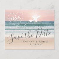 Destination Beach Wedding Sunset Save the Date