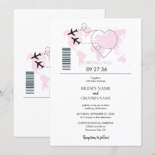 Destination Boarding Pass Mariage Invitations