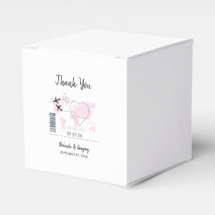 Destination Boarding Pass Wedding  Favor Box