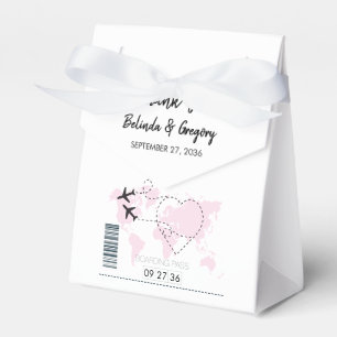 Destination Boarding Pass Wedding  Favor Box