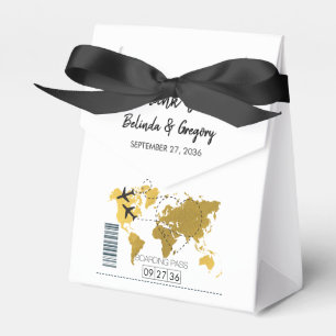 Destination Boarding Pass Wedding  Favor Box