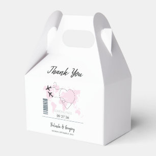 Destination Boarding Pass Wedding Favor Box