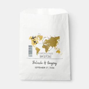 Destination Boarding Pass Wedding Favour Bag