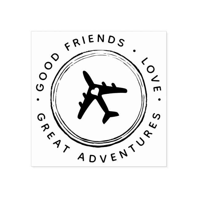 Destination Celebration Great Adventures Airplane Rubber Stamp (Imprint)
