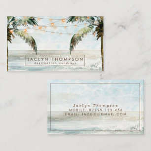 destination de plage tropicale carte de visite