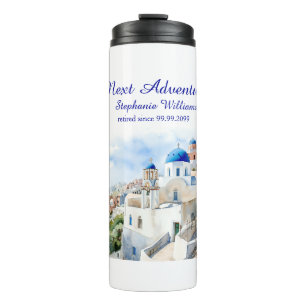 Destination Greece island Retirement Party  Thermal Tumbler
