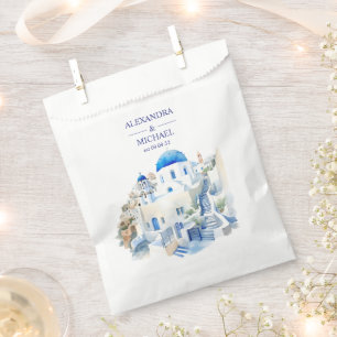 Destination Greece Santorini Wedding Favour Bag