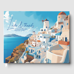 Destination Greece Santorini Wedding Guest Book