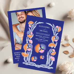Destination Greece Santorini Wedding Invitation