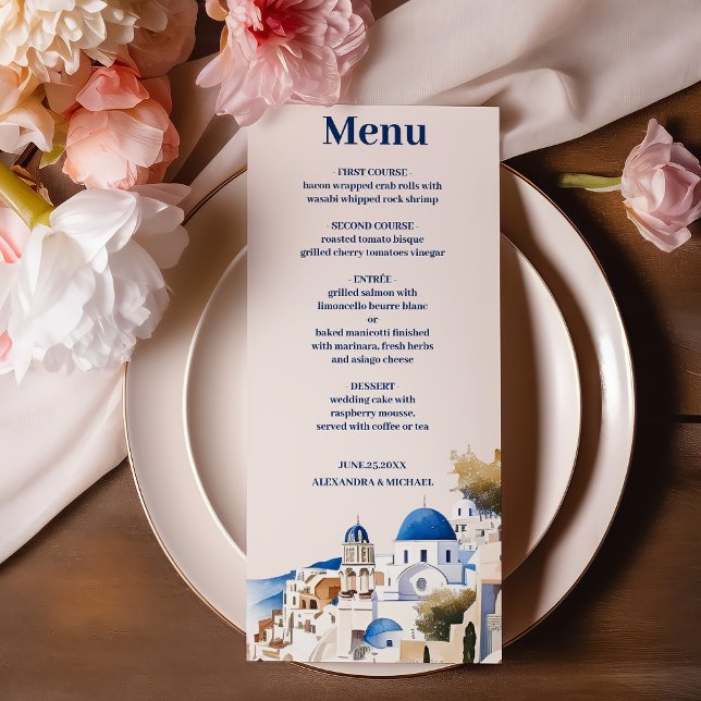 Destination Greece Santorini Wedding Menu (Creator Uploaded)