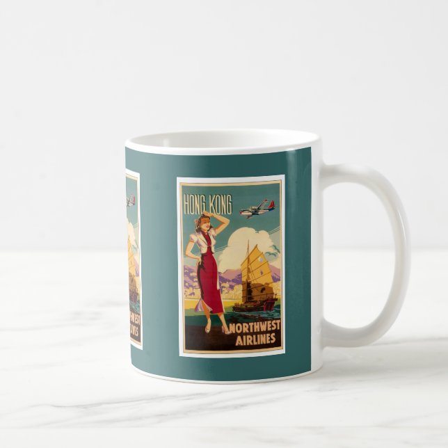 Destination: Hong Kong Retro Graphic Mug (Right)