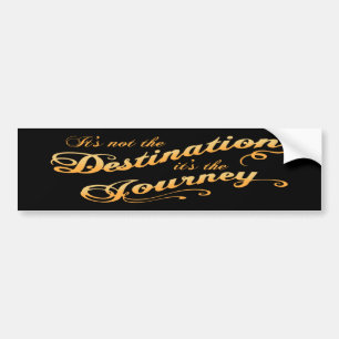Destination Journey -txt Bumper Sticker