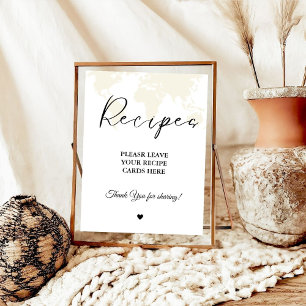  Destination Leave your Recipes Bridal shower Poster