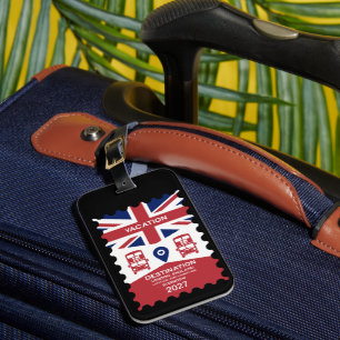 Destination London UK Vacation Luggage Tag