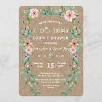 Destination Luau Tropical Floral Wreath I DO BBQ