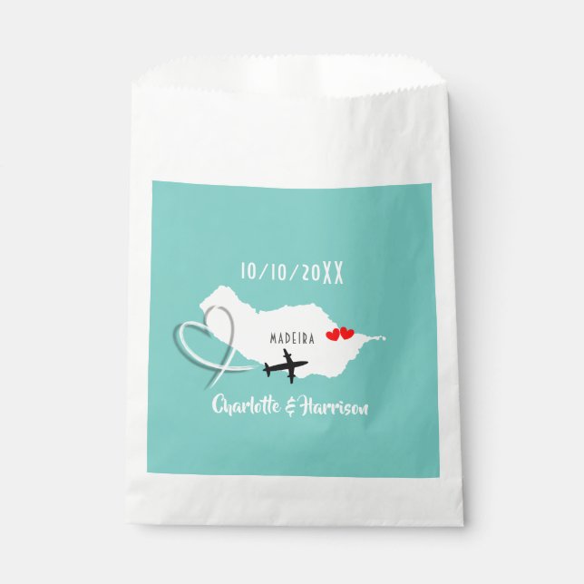 Destination Madeira Wedding  Favour Bag (Front)