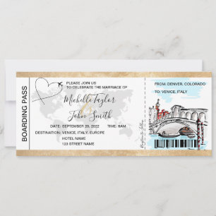 Destination Mariage Carte d'embarquement Venise It
