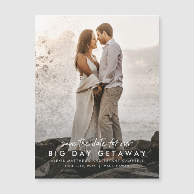 Destination mariage enregistrer la date carte magn (Devant)