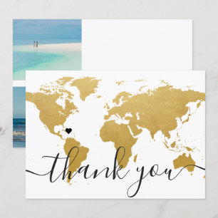 Destination Mariage Gold World Carte Mariage Photo