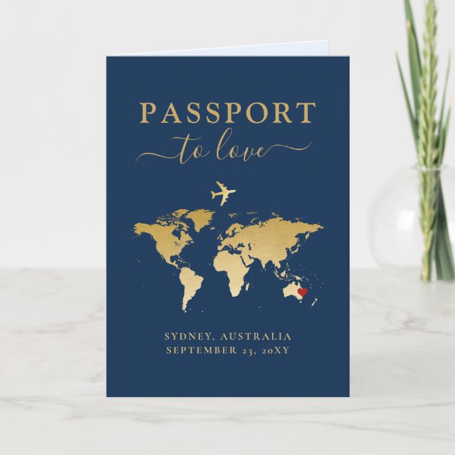 Destination Mariage Passeport bleu Gold Carte + Co (Devant)