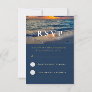 Destination Mariage Sunny Skies Mariage Carte RSVP