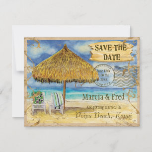 Destination Paradise, Tropical Beach Save the Date
